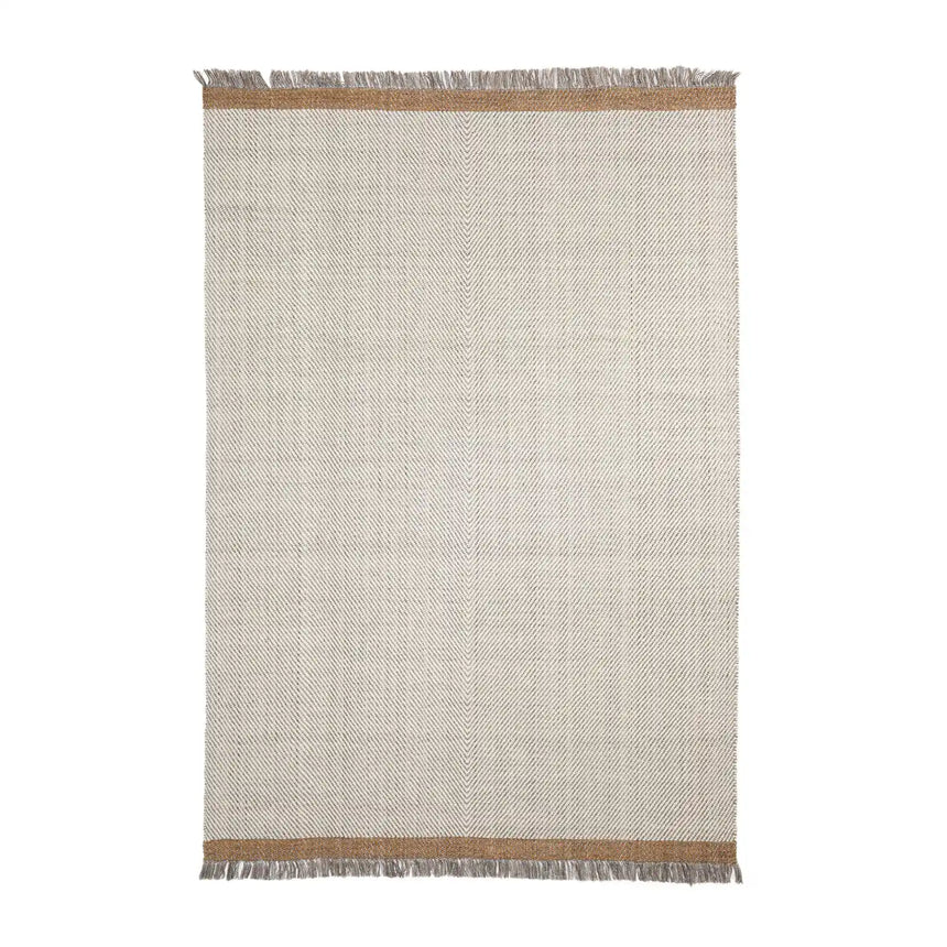 Wollteppich Brina mit Jacquard-Fischgrätmuster, beige, 300 x 200 cm von Kave Home – Bild 1