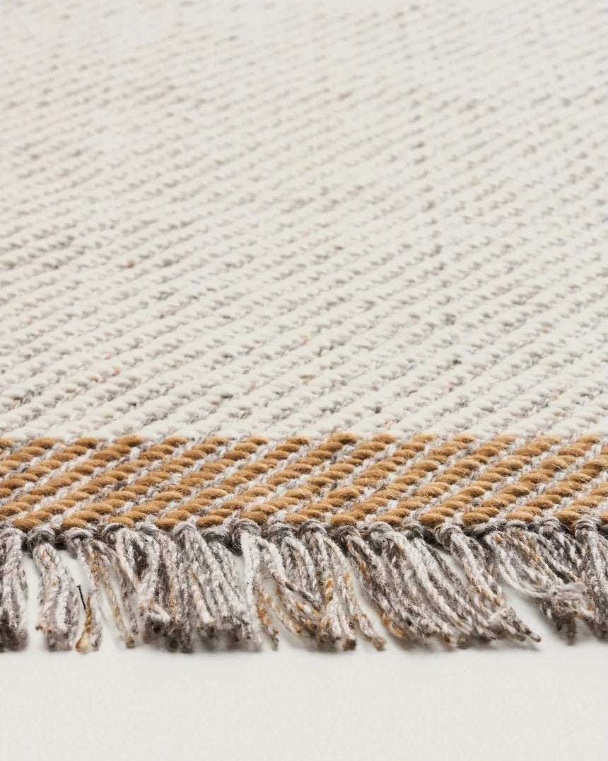 Wollteppich Brina mit Jacquard-Fischgrätmuster, beige, 300 x 200 cm von Kave Home – Bild 4