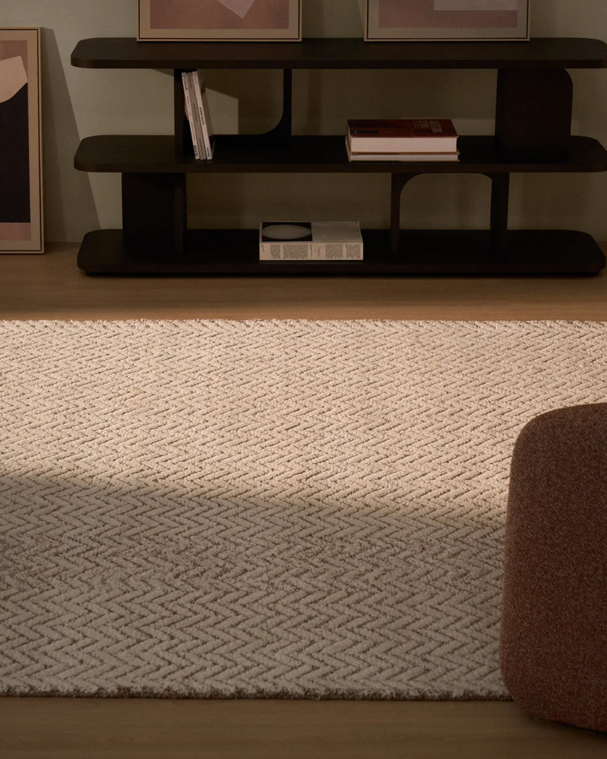 Wollteppich Calira mit Jacquard-Flechtmuster, beige, 300 x 200 cm von Kave Home – Bild 2
