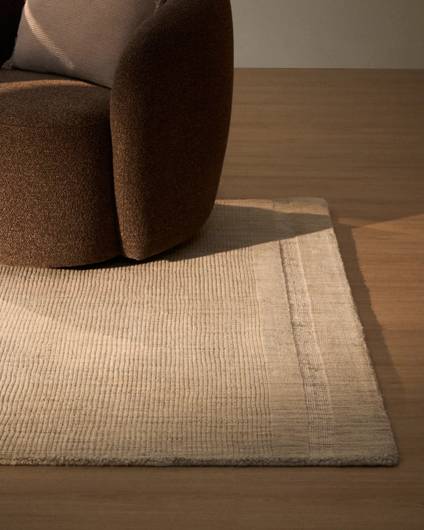 Wollteppich Dalena mit Jacquard-Streifenmuster, beige, 230 x 160 cm von Kave Home – Bild 3