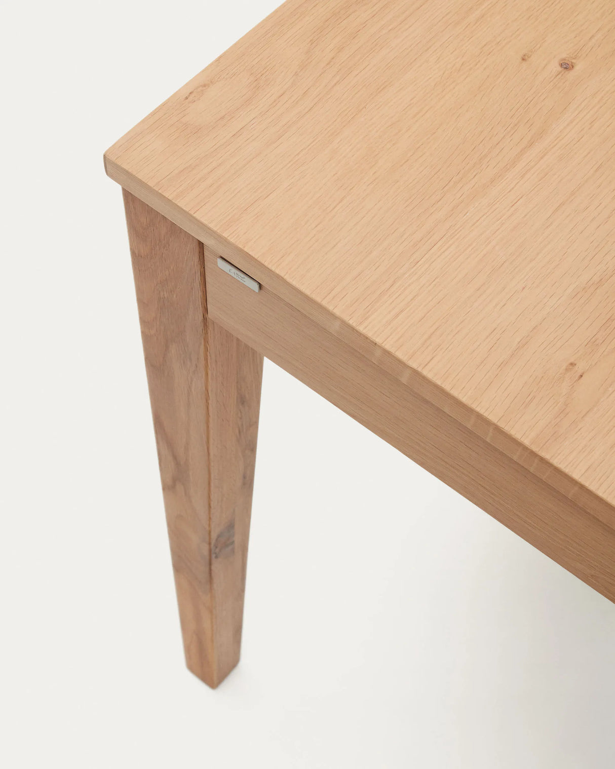 Yain Ausziehtisch aus Eichenfurnier und massiver Eiche 160 (220) x 80 cm von Kave Home – Produktbild 2