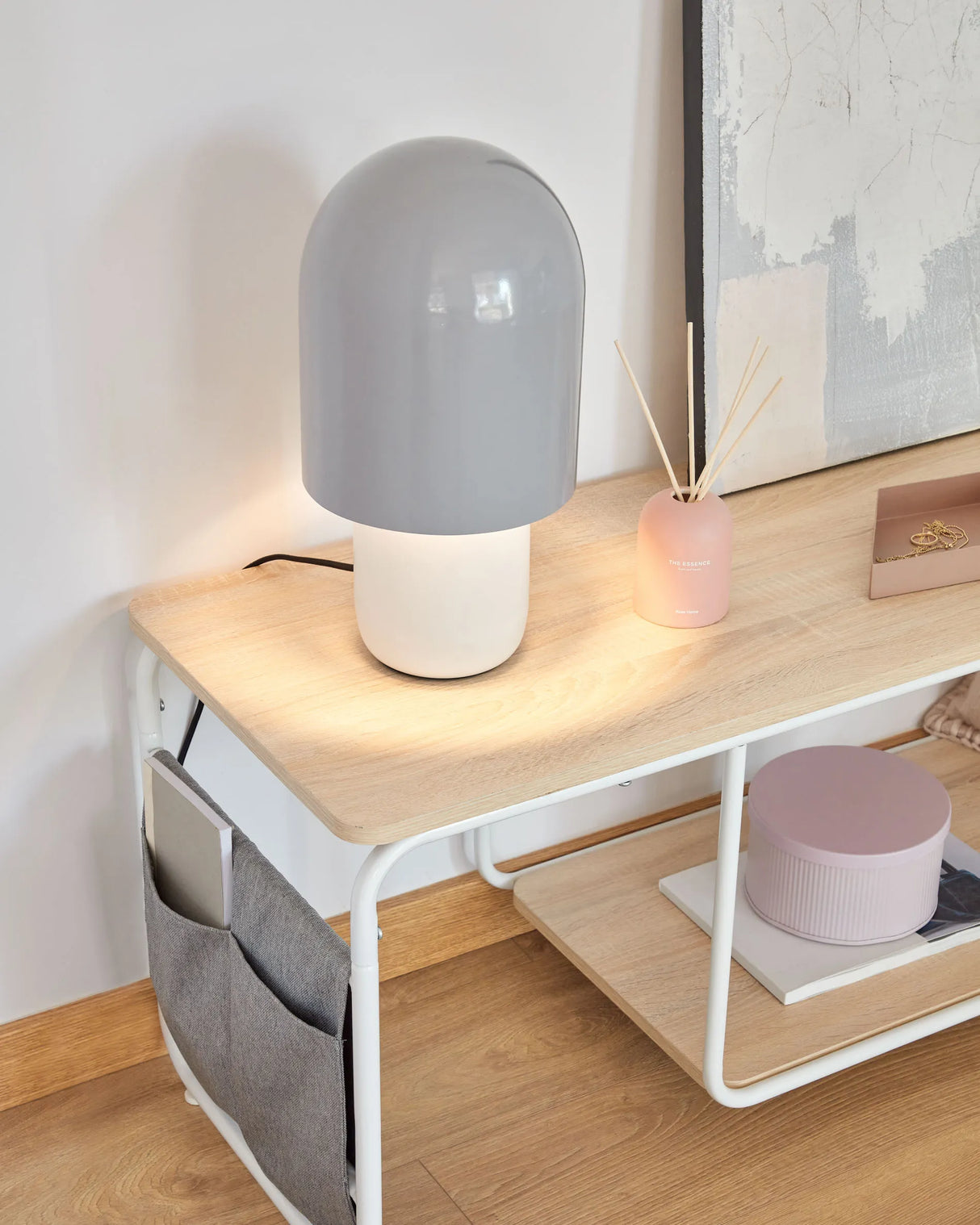 Yamina TV-Schrank aus Melamin und Stahl mit weißem Finish 110 x 46 cm von Kave Home – Produktbild 5