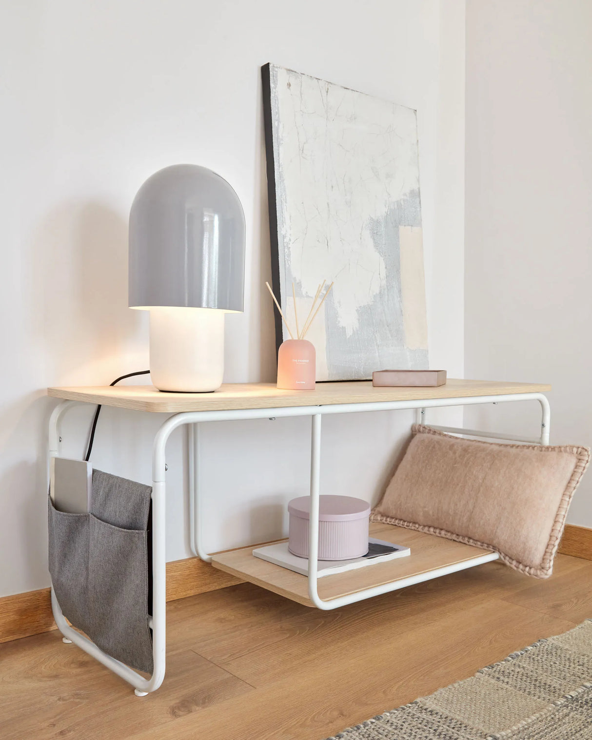 Yamina TV-Schrank aus Melamin und Stahl mit weißem Finish 110 x 46 cm von Kave Home – Produktbild 6