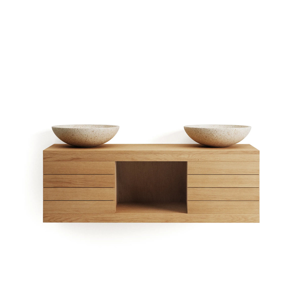 Yenit Badezimmermöbel aus massivem Teakholz mit natürlichem Finish 120 x 45 cm von Kave Home – Produktbild 12