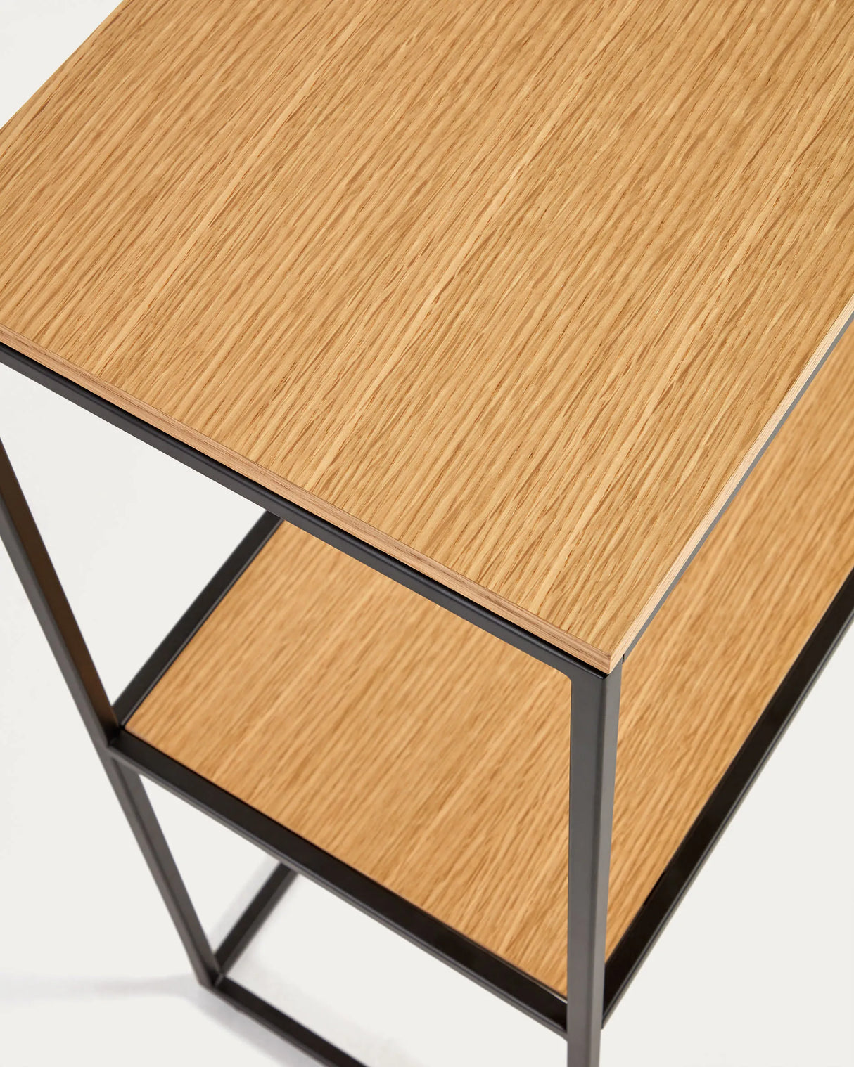 Yoana Konsolentisch aus Eichenfurnier und schwarz lackiertem Metallgestell 120 x 80 cm von Kave Home – Produktbild 1