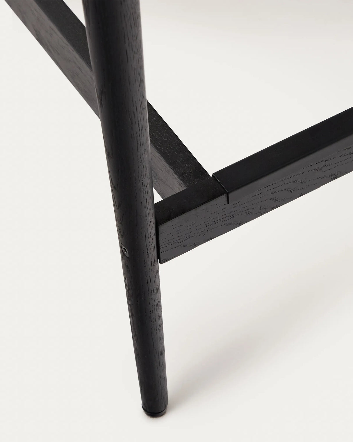 Analy Barhocker Rückenlehne massives Eichenholz mit schwarzem Finishund Seilsitzfläche 70 cm FSC 100% – Bild 4