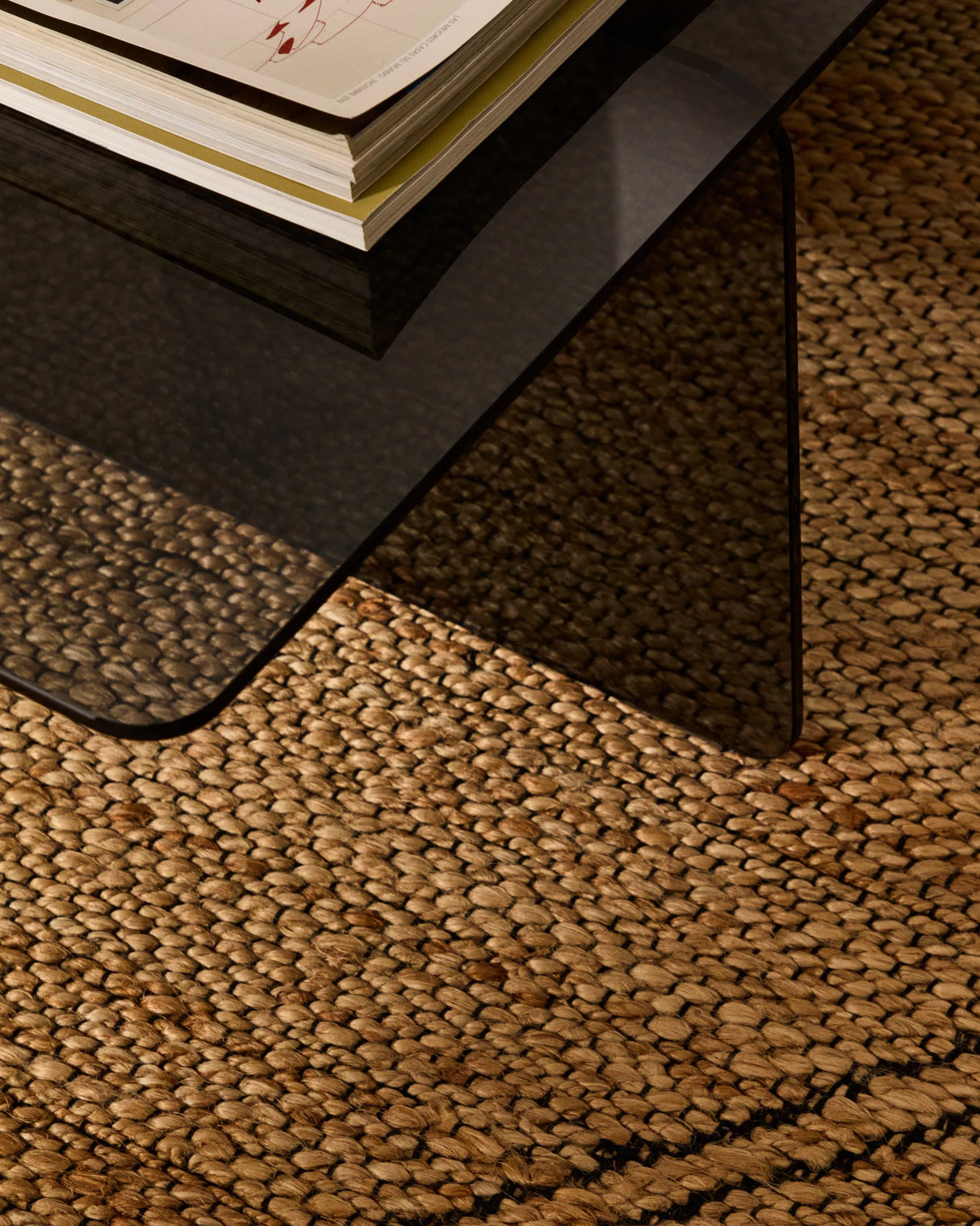 Couchtisch Zaren aus grauem gehärtetem Glas 120 x 60 cm – Bild 5