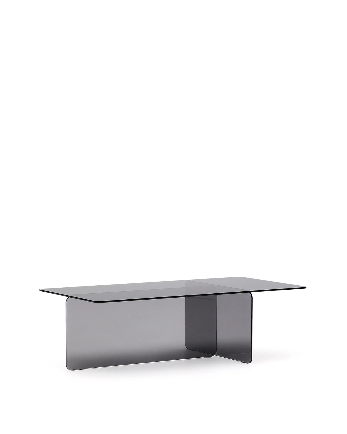 Couchtisch Zaren aus grauem gehärtetem Glas 120 x 60 cm – Bild 6