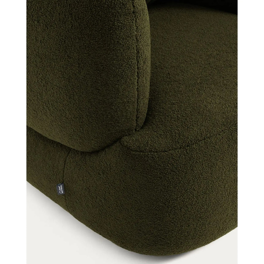 Drehsessel mit Kissen Martina in dunkelgrüner Lammfelloptik FSC Mix Credit – Bild 11