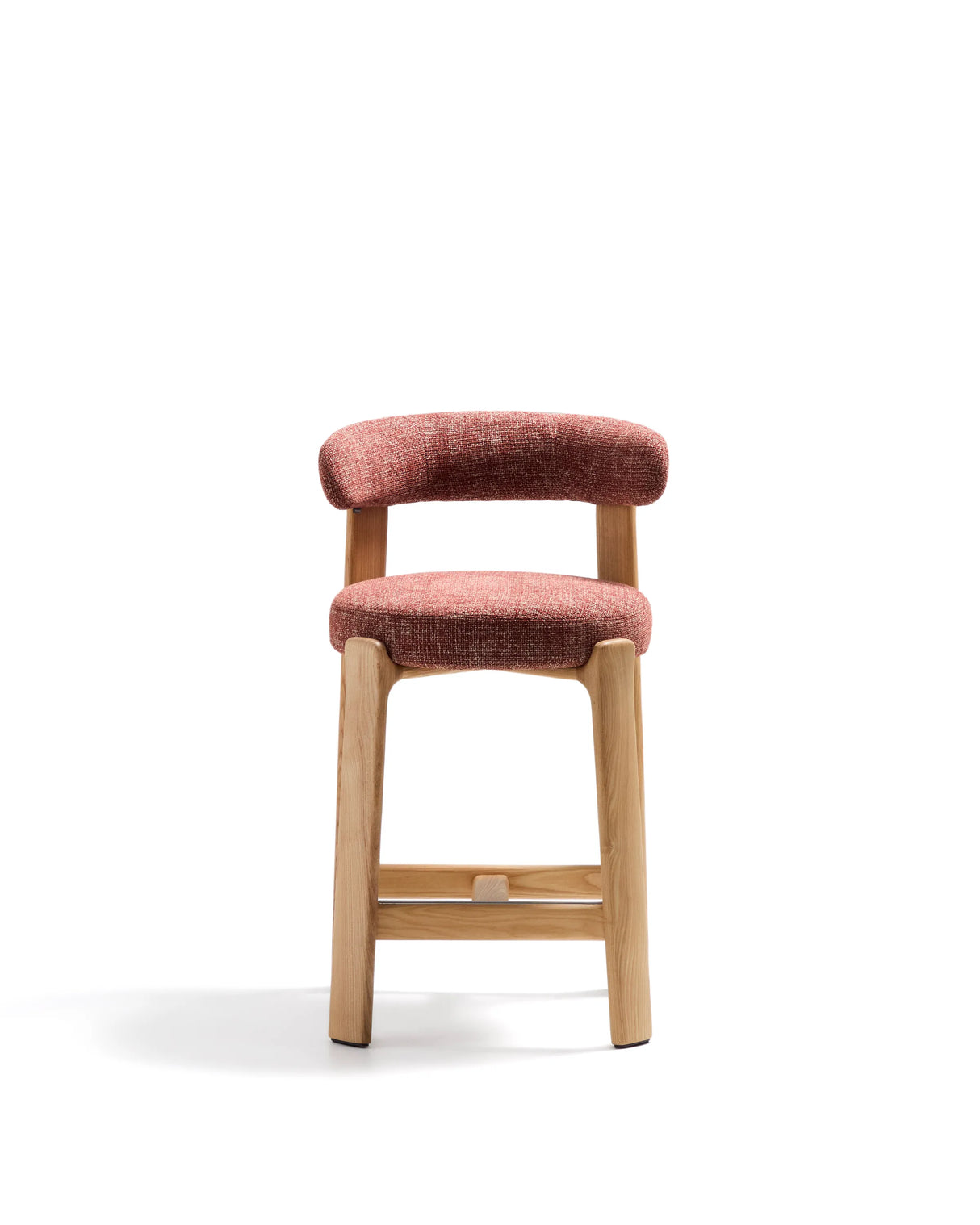 Hocker Granite aus Chenille und massivem Eschenholz, FSC 100%, 65 cm – Bild 6