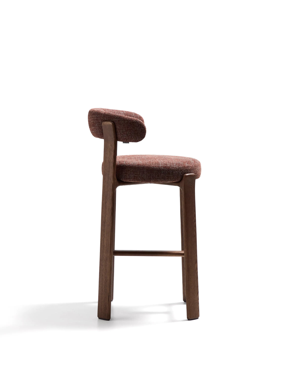 Hocker Granite aus Chenille und massivem Eschenholz, FSC 100%, 75 cm – Bild 5