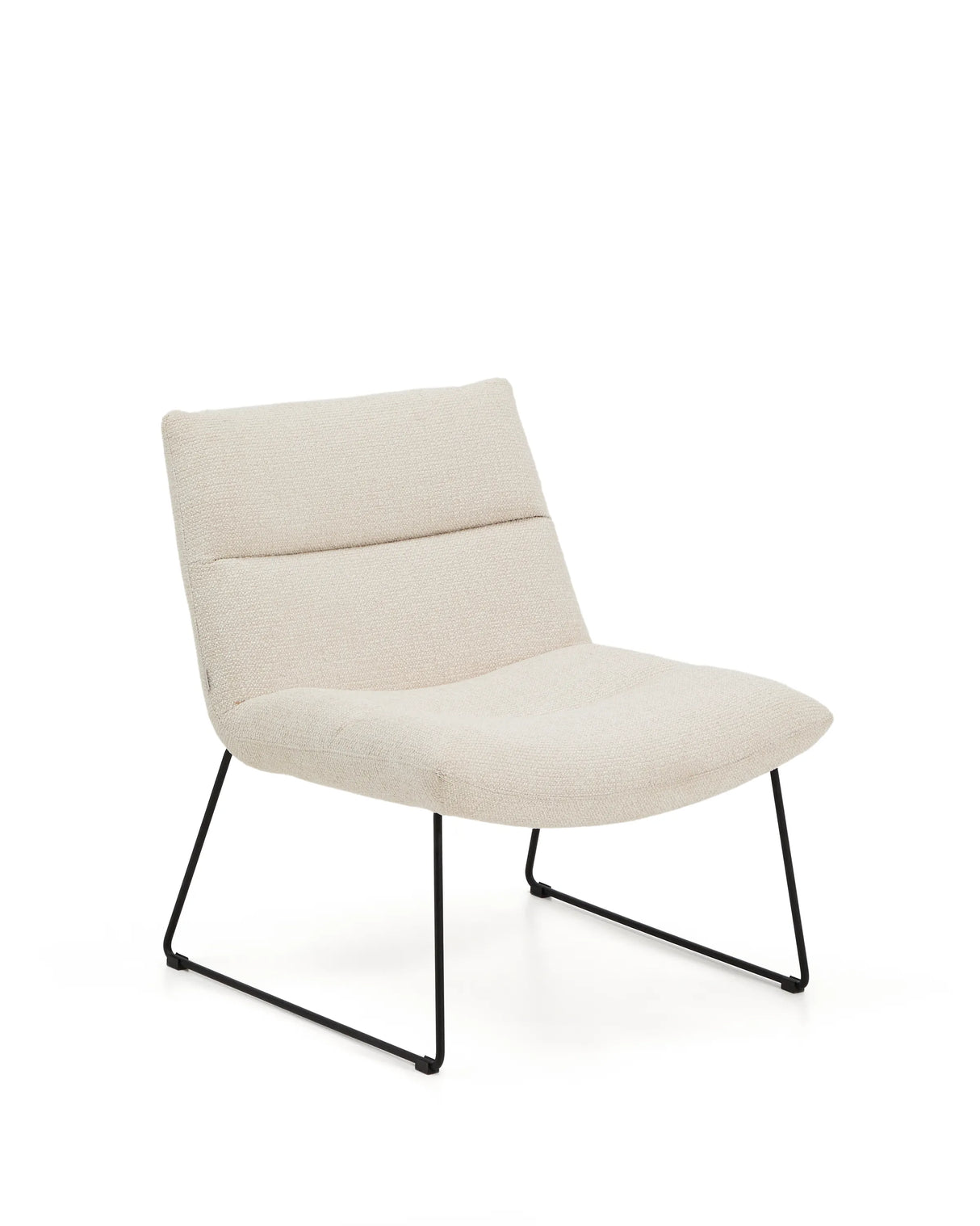 Sessel Asen in Chenille mit schwarzen Stahlbeinen FSC 100% – Bild 1