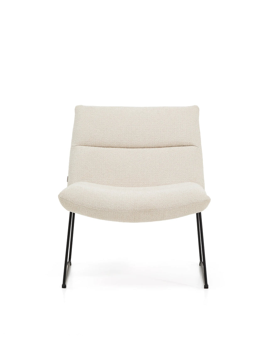 Sessel Asen in Chenille mit schwarzen Stahlbeinen FSC 100% – Bild 6
