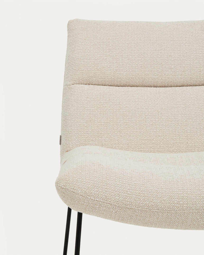 Sessel Asen in Chenille mit schwarzen Stahlbeinen FSC 100% – Bild 7