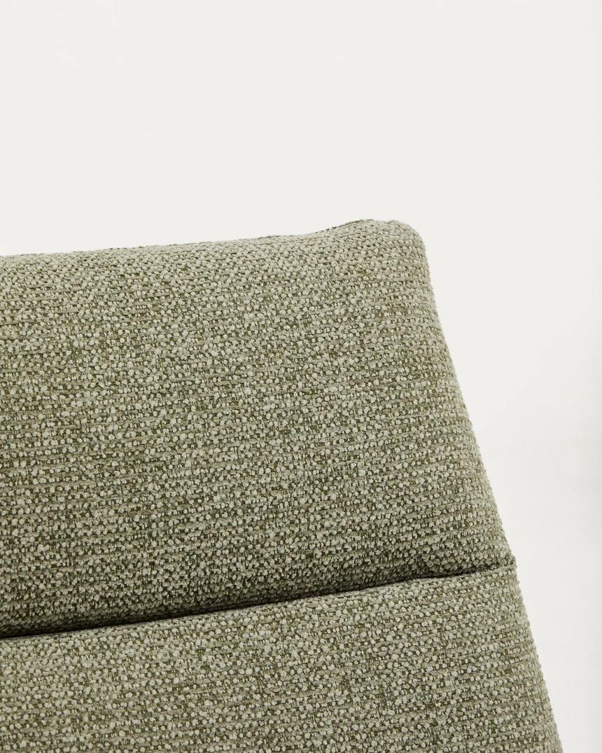 Sessel Asen in grüner Chenille mit schwarzen Stahlbeinen FSC 100% – Bild 8