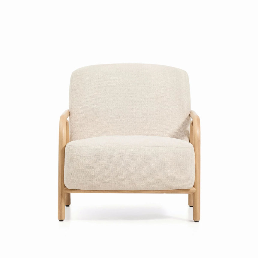 Sessel Sylo aus Chenille und massivem Eschenholz, FSC 100 % – Bild 10