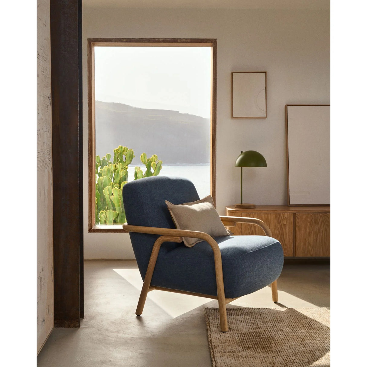 Sessel Sylo blau aus massivem Eschenholz FSC 100% – Bild 4