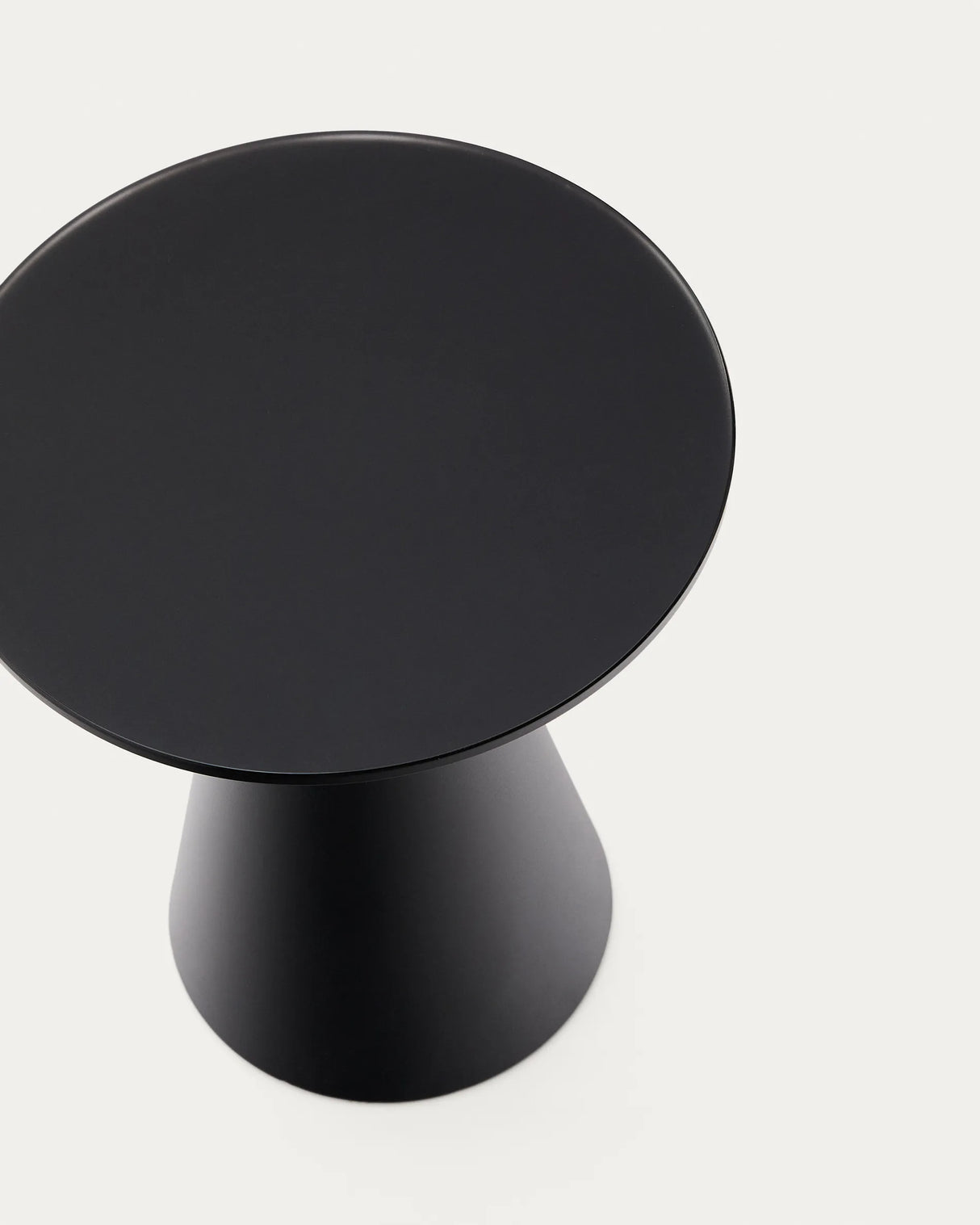 Wilshire Beistelltisch aus gehärtetem Milchglas und Stahl Ø30 cm – Bild 1