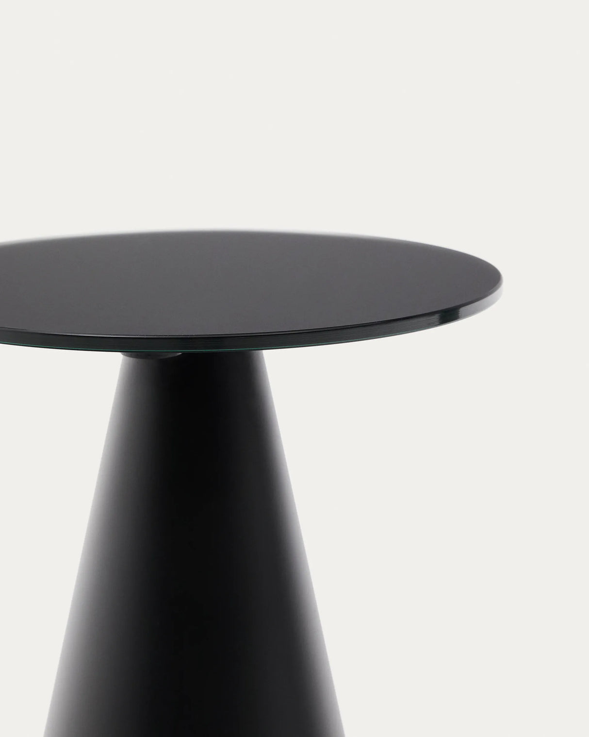 Wilshire Beistelltisch aus gehärtetem Milchglas und Stahl Ø30 cm – Bild 2