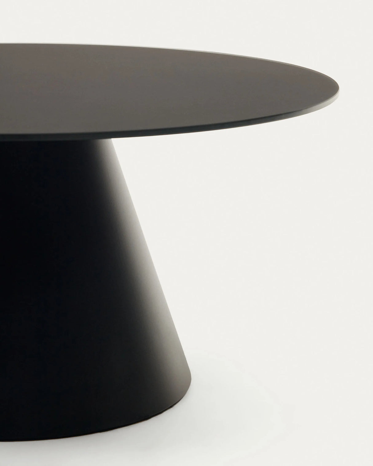 Wilshire Couchtisch aus gehärtetem Milchglas und Metall Ø 80 cm – Bild 1