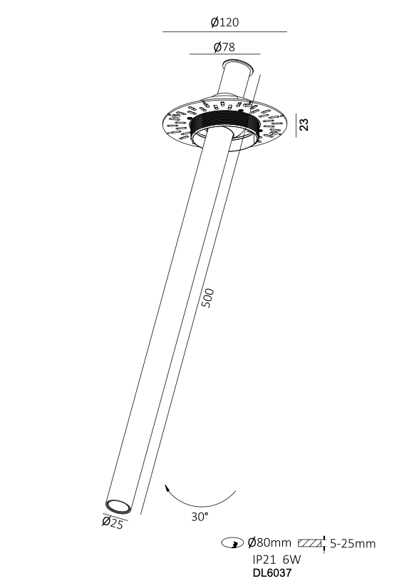 LUCIA TUBE Schwenkbarer LED-Spot - ZEN ZONE Furniture
