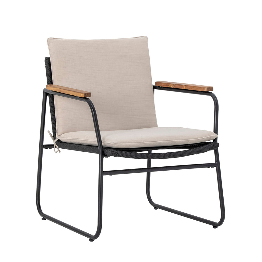 Hampton Loungesessel, Schwarz, Metall - ZEN ZONE Furniture