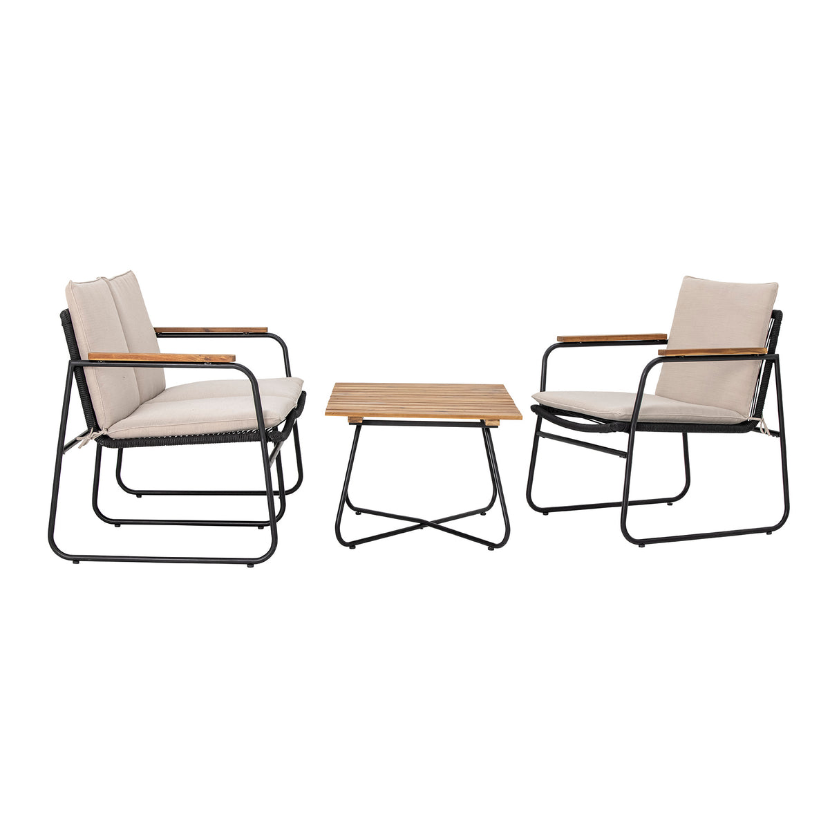 Hampton Loungesessel, Schwarz, Metall - ZEN ZONE Furniture