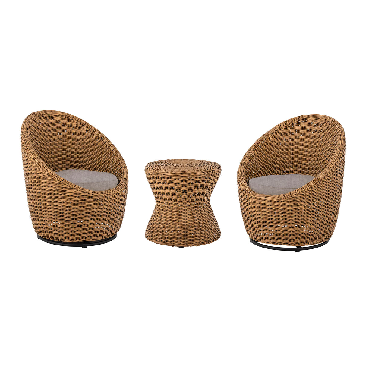 Roccas Loungesessel, Braun, Polyrattan - ZEN ZONE Furniture