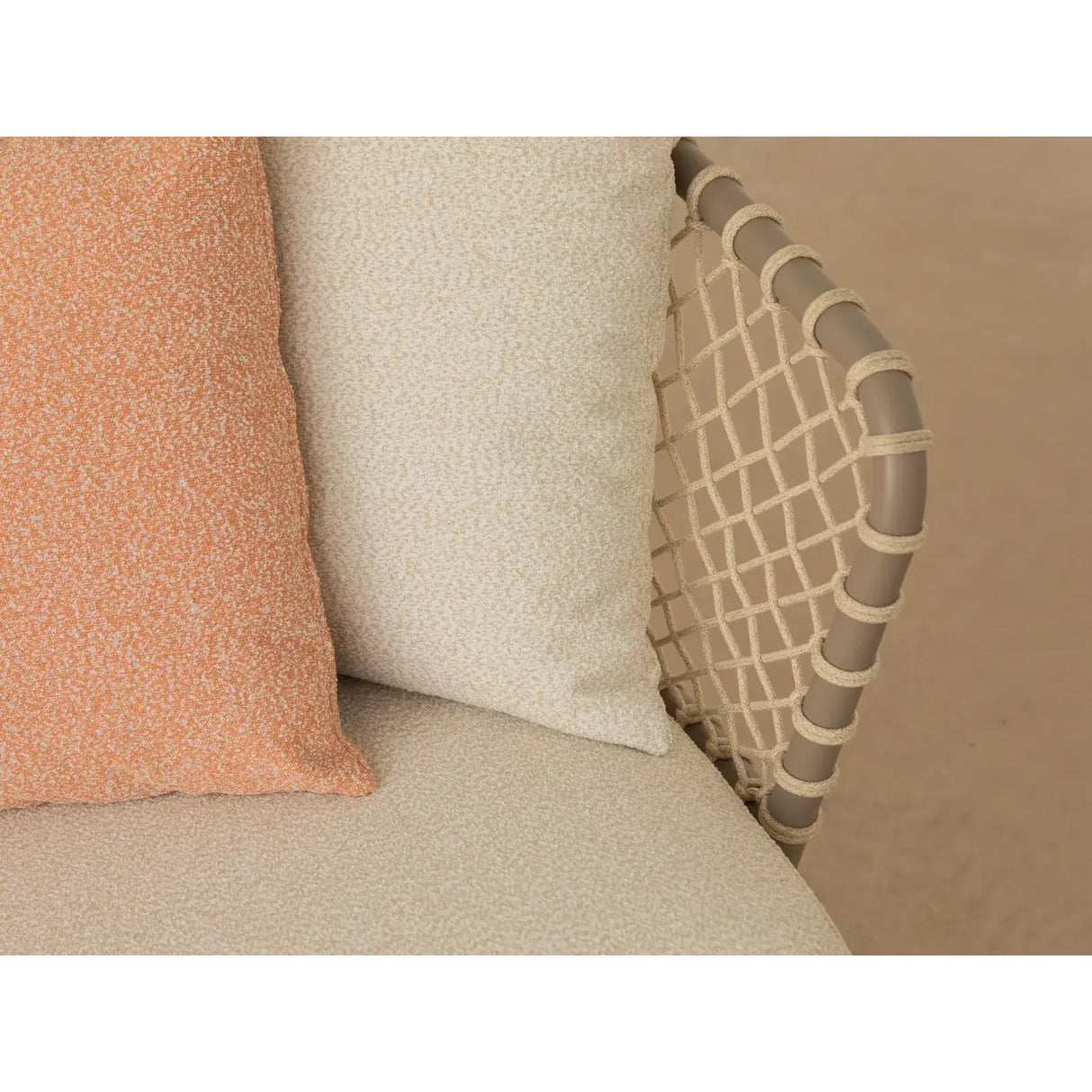 2-Sitzer Gartensofa Canar aus Aluminium und geflochtenem Seil Beige 201x88x80 - ZEN ZONE Furniture