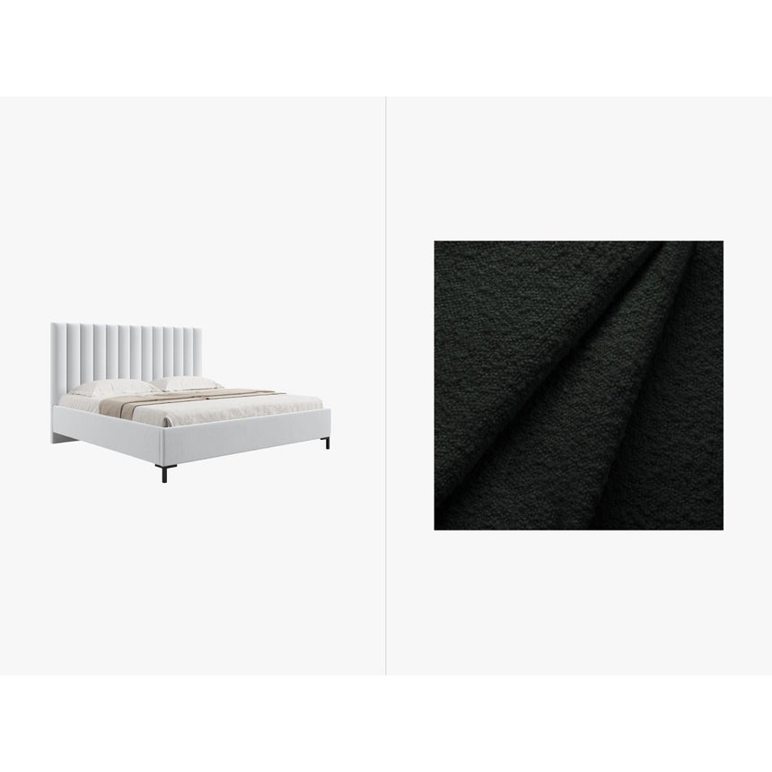 Allison Bett aus Boucle in Schwarz (Baloo 2082), für Matratzengrösse 140x200 cm von Micadoni – Bild 1