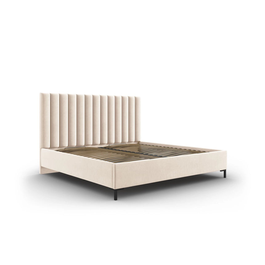 Allison Bett aus Samt in Leichtes Beige (Bluvel 22), für Matratzengrösse 180x200 cm von Micadoni – Bild 5