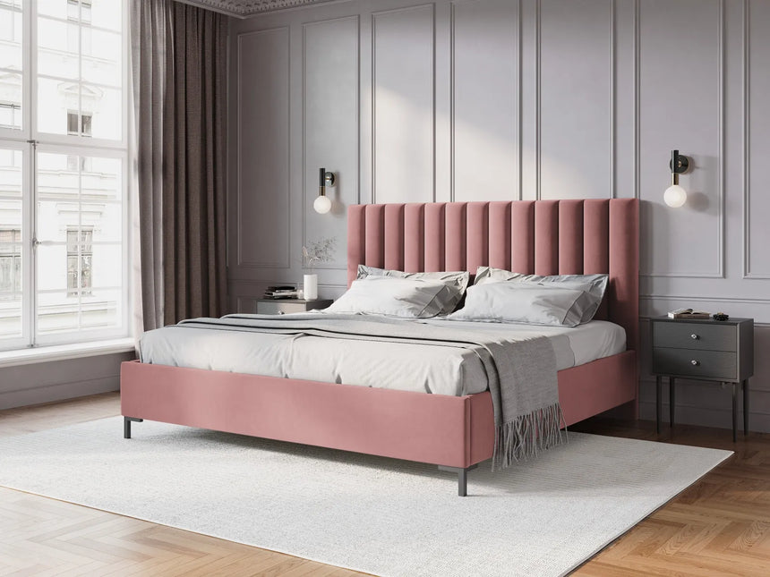 Allison Bett aus Samt in Rosa (Bluvel 52), für Matratzengrösse 140x200 cm von Micadoni – Bild 2