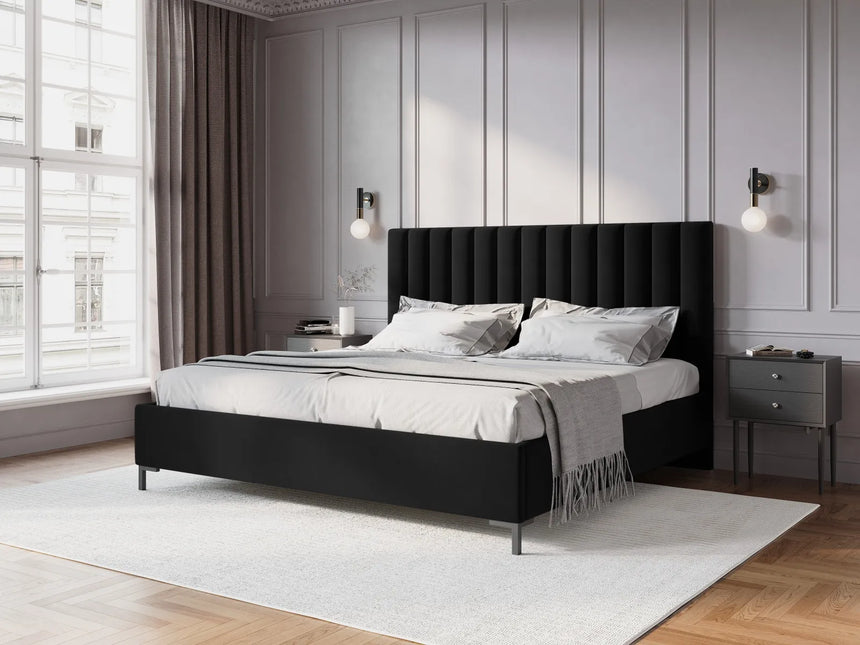 Allison Bett aus Samt in Schwarz (Bluvel 19), für Matratzengrösse 140x200 cm von Micadoni – Bild 2