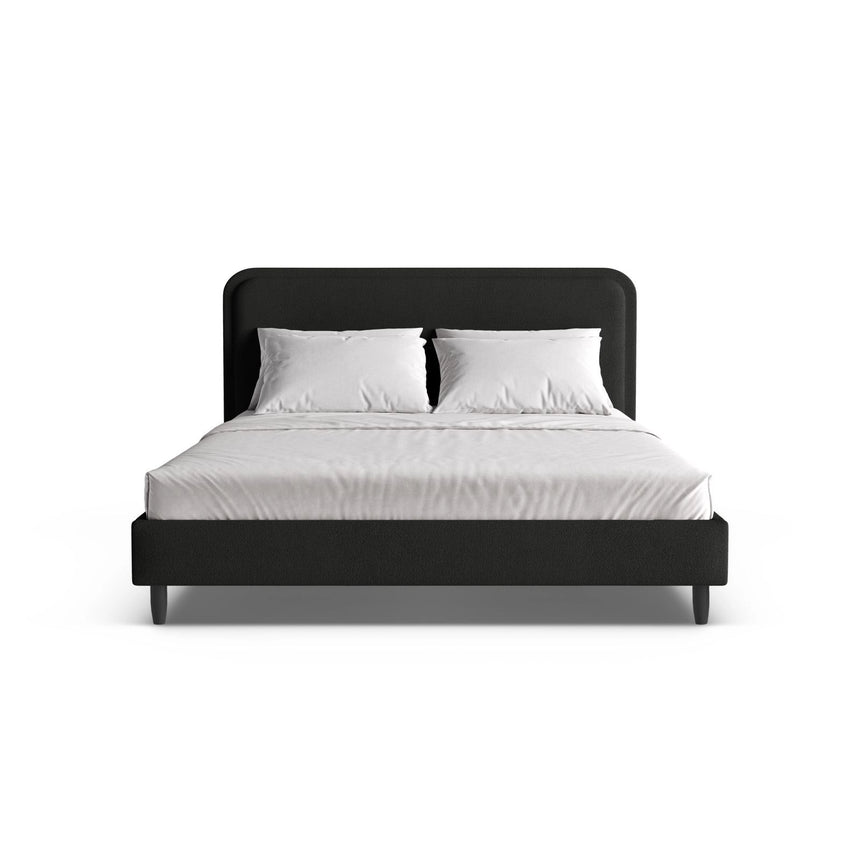 Aveline Bett mit Kopfteil aus Boucle in Schwarz (Baloo 2082), 160x200 cm von Micadoni – Bild 5
