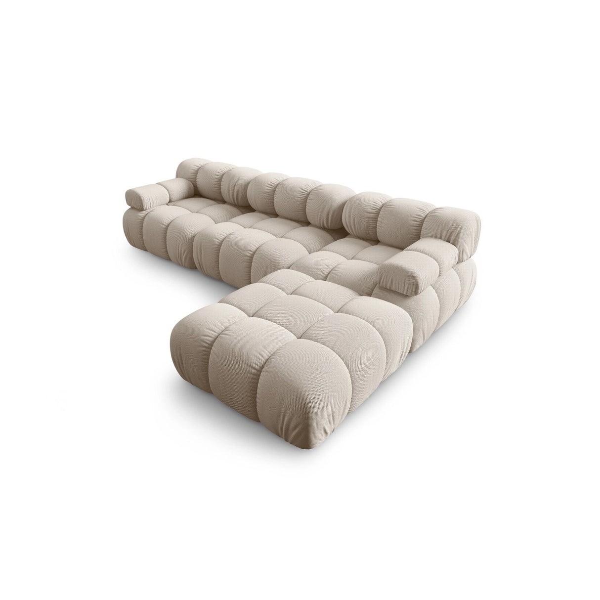 Bellis Modulares 4-Sitzer Ecksofa aus 3D in Leichtes Beige (Sonic 23), 282x188 cm von Micadoni – Bild 4