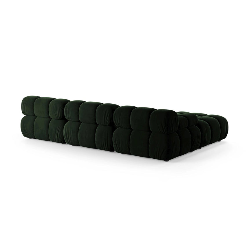 Bellis Modulares 4-Sitzer Ecksofa aus Samt in Flaschengrün (Venus 2940), 282x188 cm von Micadoni – Bild 4