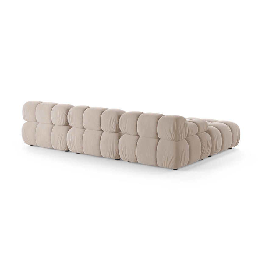 Bellis Modulares 4-Sitzer Ecksofa aus Samt in Leichtes Beige (Venus 2927), 282x188 cm von Micadoni – Bild 4