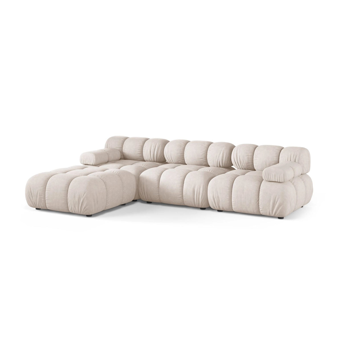 Bellis Modulares 4-Sitzer Ecksofa aus Strukturierter Stoff in Beige (Liberty 2), 282x188 cm von Micadoni – Bild 3