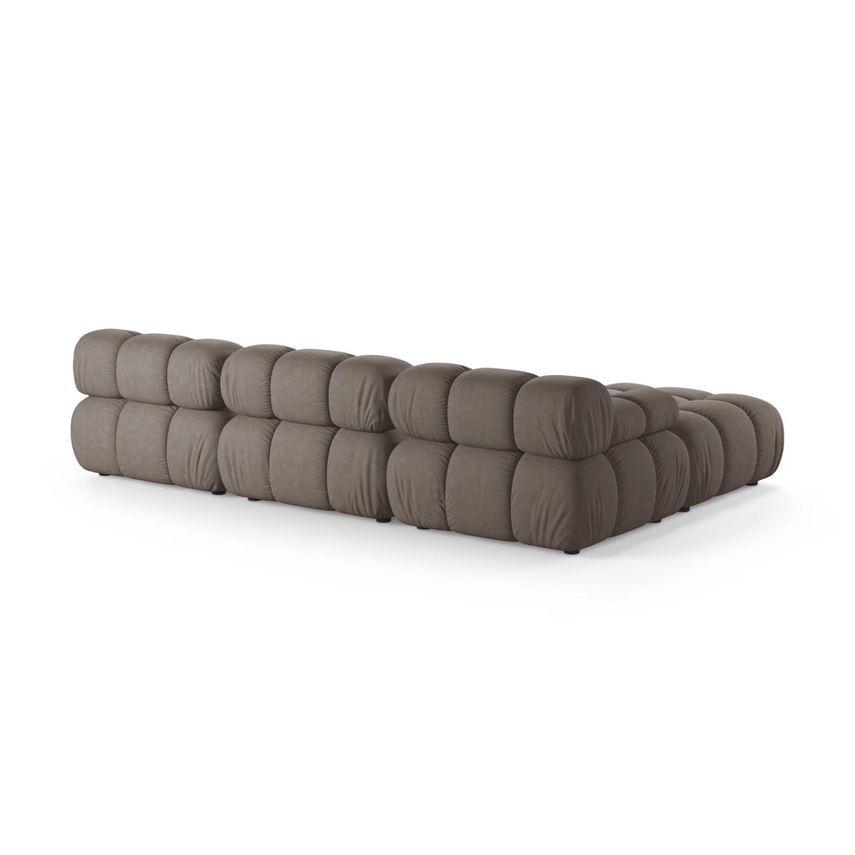 Bellis Modulares 4-Sitzer Ecksofa aus Strukturierter Stoff in Cappuccino (Liberty 5), 282x188 cm von Micadoni – Bild 4