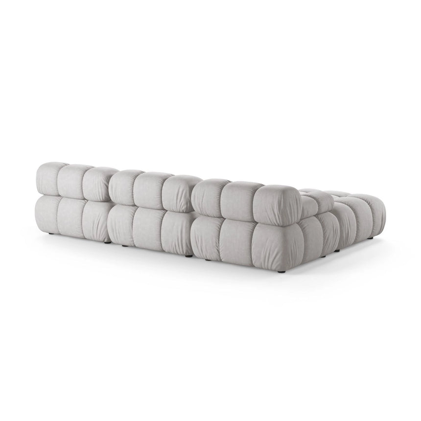 Bellis Modulares 4-Sitzer Ecksofa aus Strukturierter Stoff in Hellgrau (Liberty 18), 282x188 cm von Micadoni – Bild 4