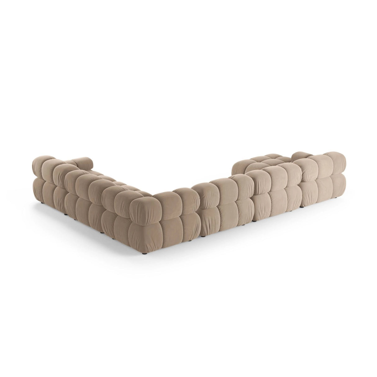 Bellis Modulares 8-Sitzer Panoramasofa, Rechte Seite, aus Samt in Beige (Venus 2928), 376x282 cm von Micadoni – Bild 3