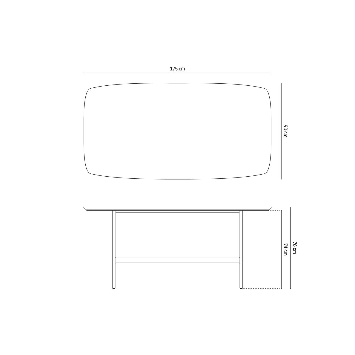 Bia Esstisch aus Akazienholz Hellbraun, 175x90x76 cm von Micadoni – Produktbild 4