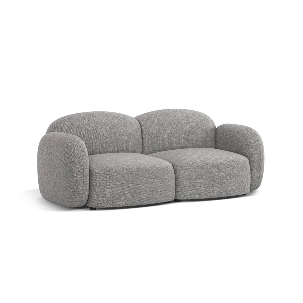 Blair 2-Sitzer Sofa aus Chenille in Hellgrau (Eden 18 Grey), 194x95 cm von Micadoni – Bild 3