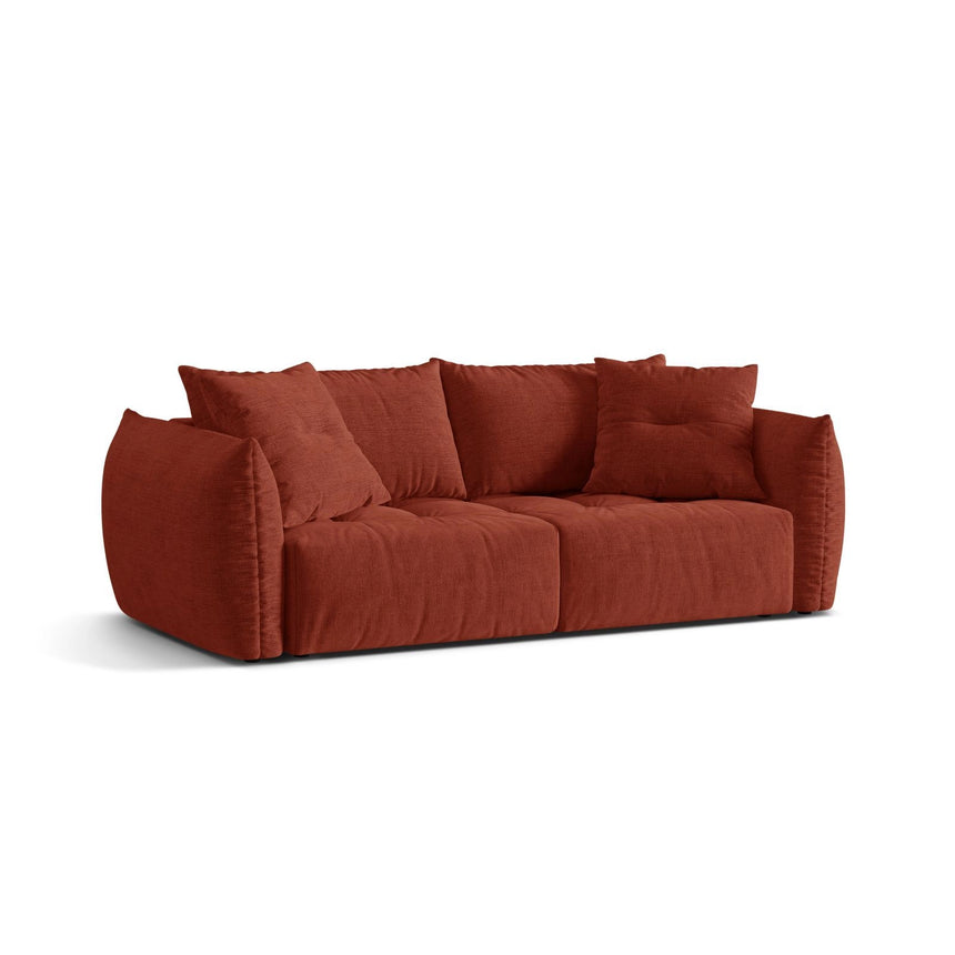 Bloom 3-Sitzer Sofa mit Schlaffunktion und Bettkasten aus Strukturierter Stoff in Auburn (Wind 52), 250x108 cm von Micadoni – Bild 4