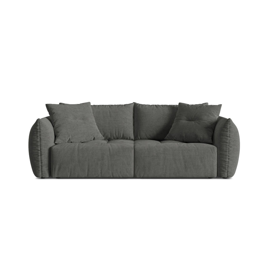 Bloom 3-Sitzer Sofa mit Schlaffunktion und Bettkasten aus Strukturierter Stoff in Dunkelgrau (Wind 89), 250x108 cm von Micadoni – Bild 1