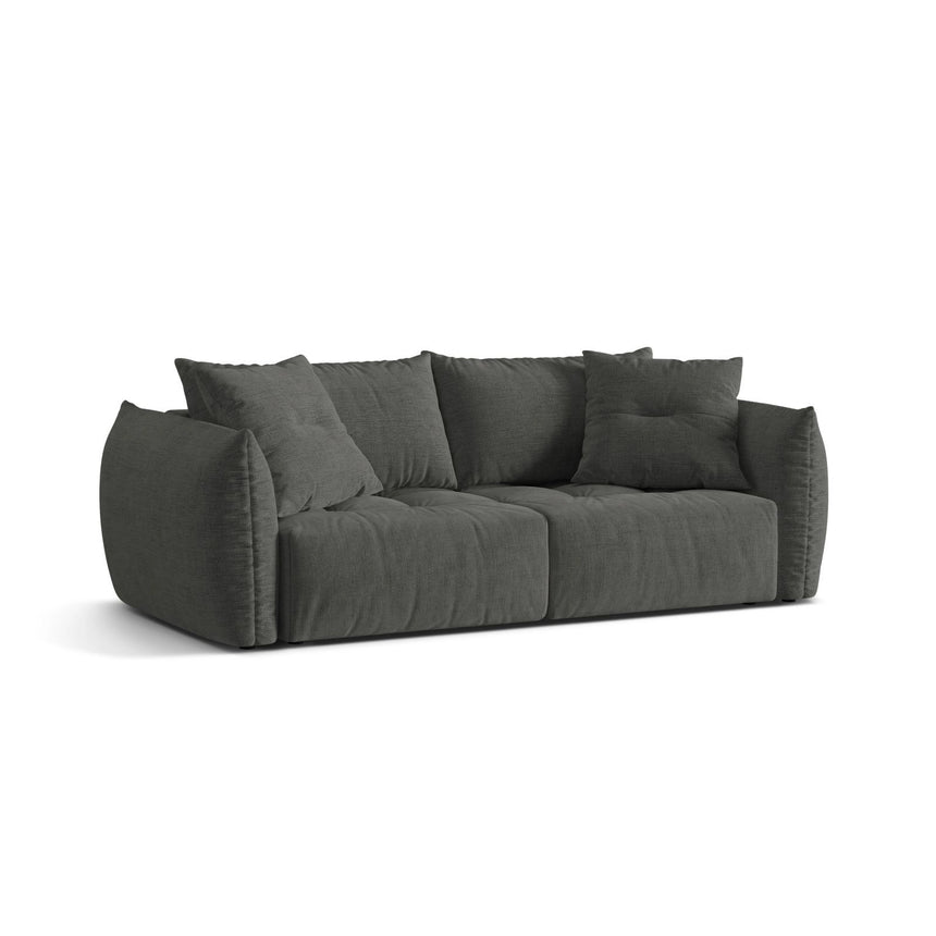 Bloom 3-Sitzer Sofa mit Schlaffunktion und Bettkasten aus Strukturierter Stoff in Dunkelgrau (Wind 89), 250x108 cm von Micadoni – Bild 4