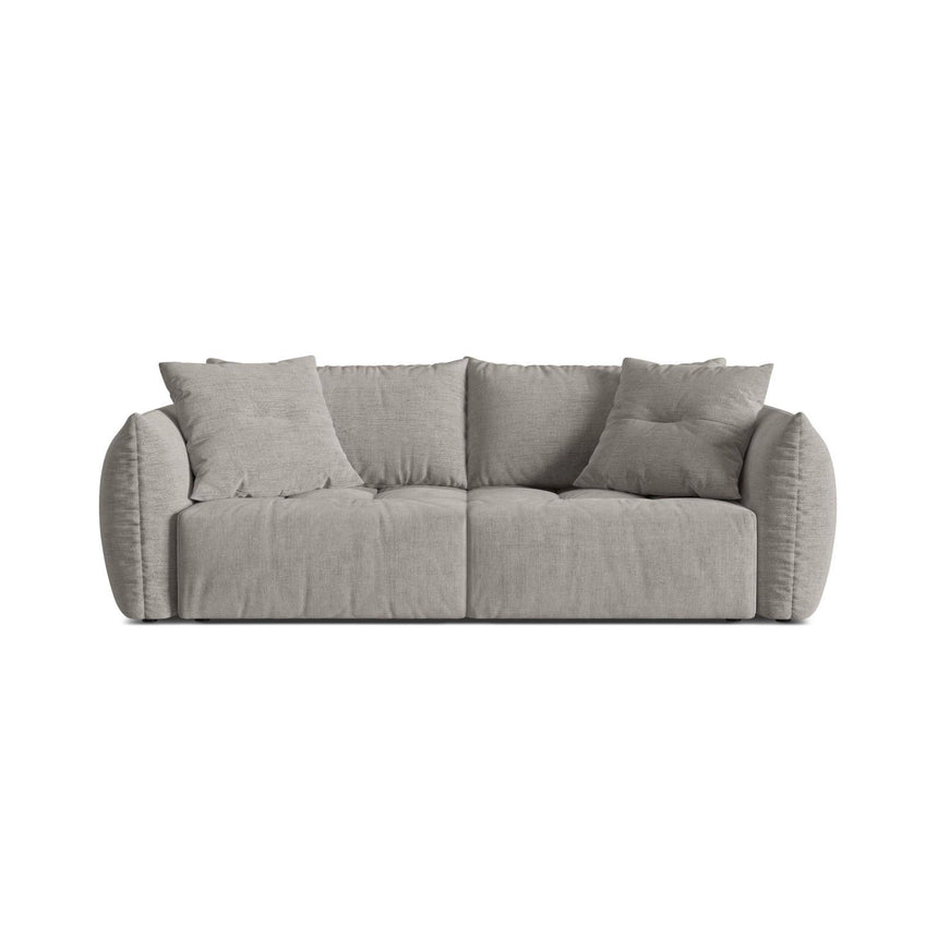 Bloom 3-Sitzer Sofa mit Schlaffunktion und Bettkasten aus Strukturierter Stoff in Hellgrau (Wind 84), 250x108 cm von Micadoni – Bild 1