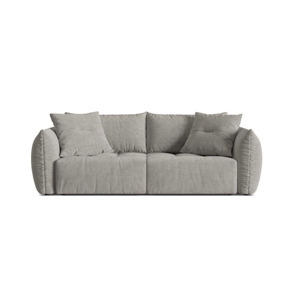 Bloom 3-Sitzer Sofa mit Schlaffunktion und Bettkasten aus Strukturierter Stoff in Hellgrau (Wind 84), 250x108 cm von Micadoni – Bild 1