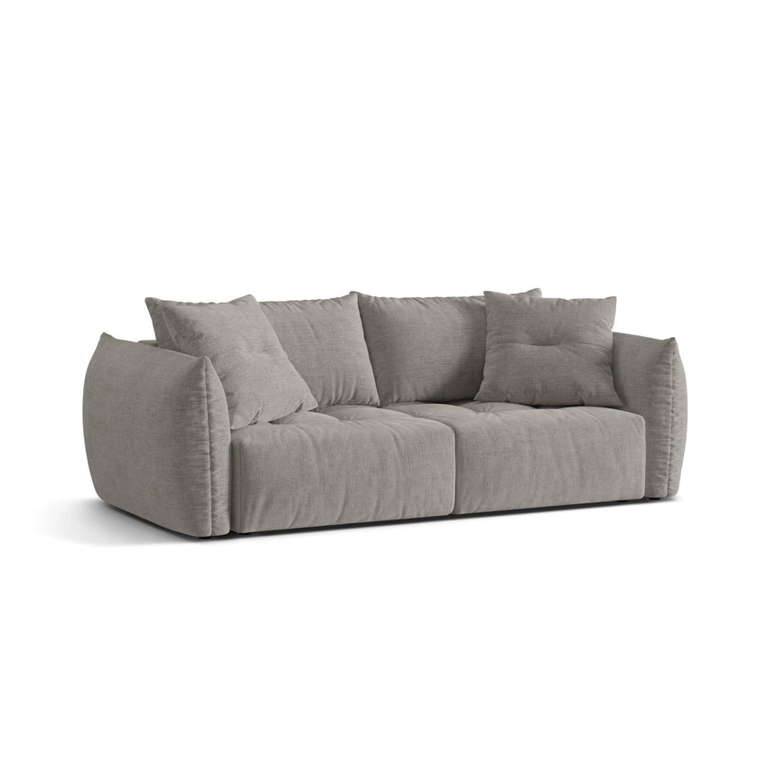 Bloom 3-Sitzer Sofa mit Schlaffunktion und Bettkasten aus Strukturierter Stoff in Hellgrau (Wind 84), 250x108 cm von Micadoni – Bild 4