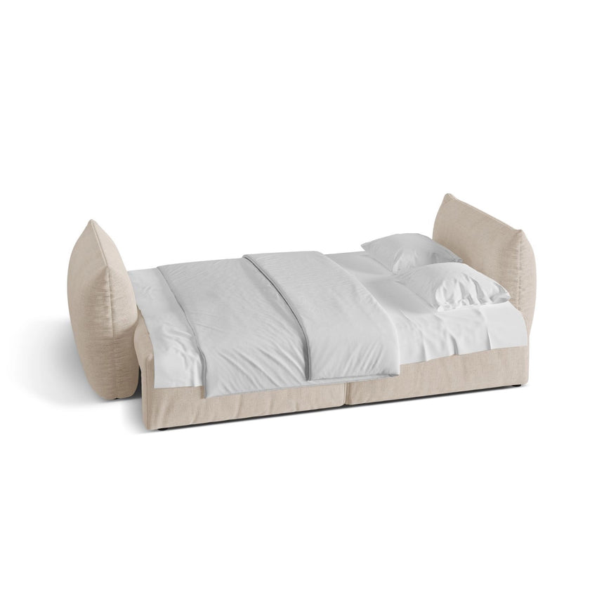 Bloom 3-Sitzer Sofa mit Schlaffunktion und Bettkasten aus Strukturierter Stoff in Leichtes Beige (Wind 05), 250x108 cm von Micadoni – Bild 3